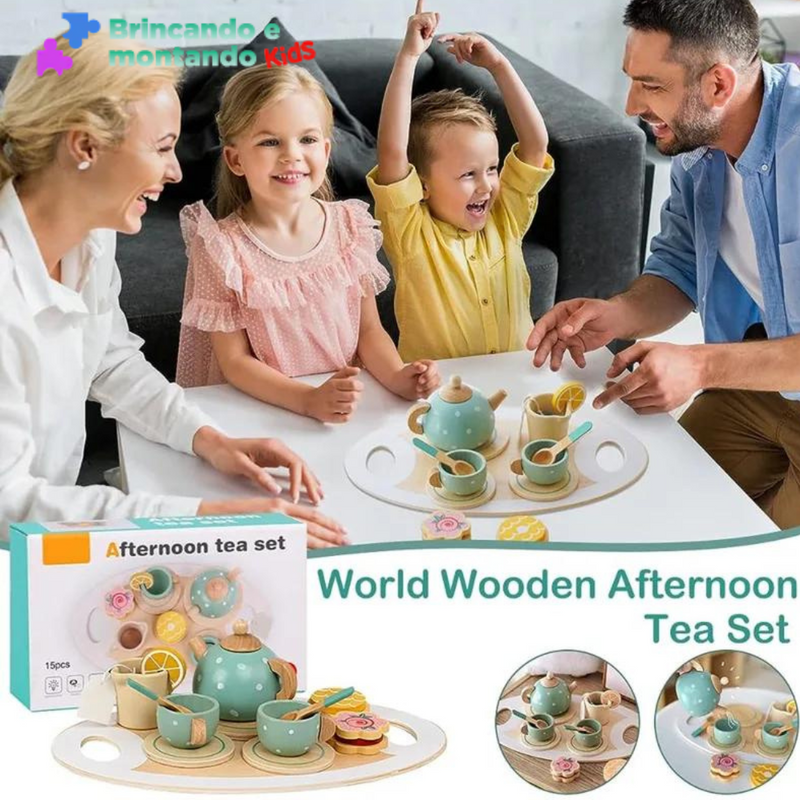 🍵Wooden afternoon tea for kids🍵
