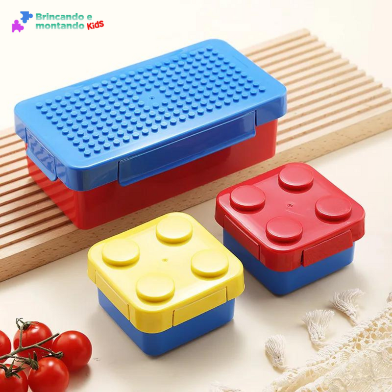 🥗🍰Portable sealed lunch box, colorful and fun building blocks, ideal for picnics.🥗🍰