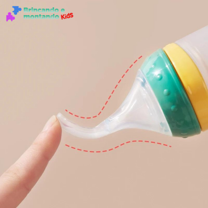 🍼🥕Feeding bottle with silicone spoon, baby feeder.🥕👶🏻