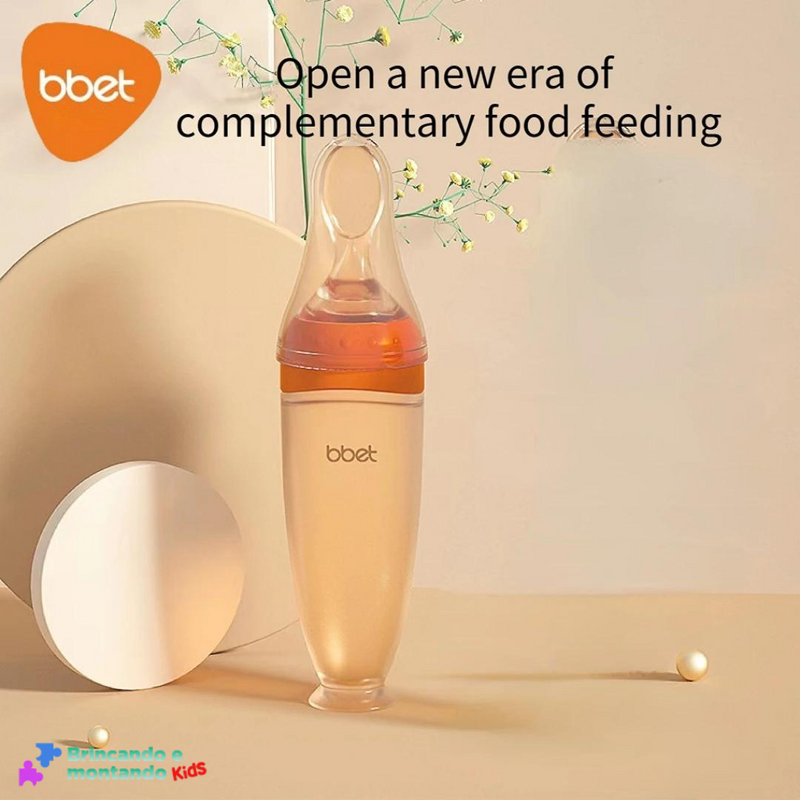 🍼🥕Feeding bottle with silicone spoon, baby feeder.🥕👶🏻