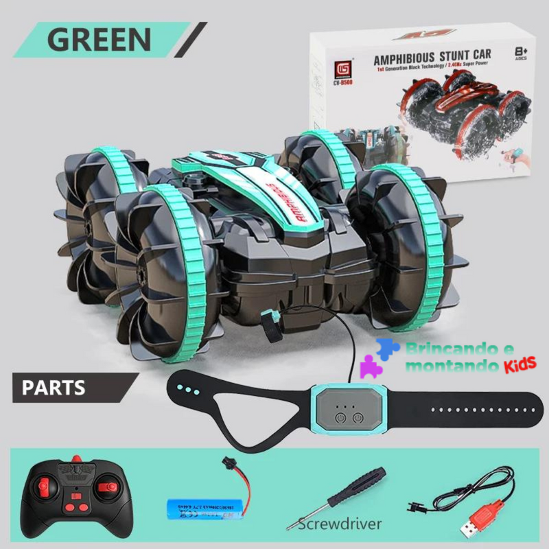 Amphibious RC Car Remote Control Stunt Car Vehicle Double-sided Flip Driving Drift Rc Cars Outdoor Toys for Boys Children's Gift.