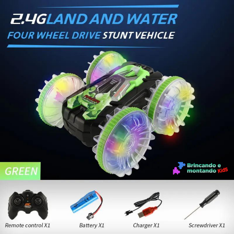 Amphibious RC Car Remote Control Stunt Car Vehicle Double-sided Flip Driving Drift Rc Cars Outdoor Toys for Boys Children's Gift.