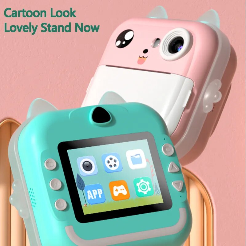 Digital Children Camera For Photography Instant Print Photo Kids Camera Mini Thermal Printer Video Educational Toys Gift
